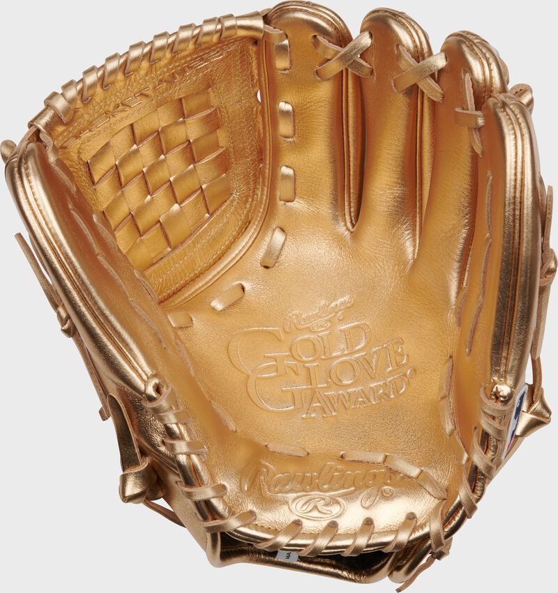 Gold palm of a Rawlings Gold Glove Award Authentic Replica Glove